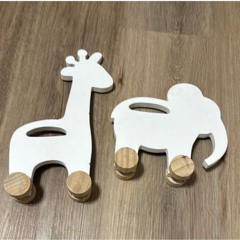 Hobby Lobby White and Tan Wooden Animal Toys